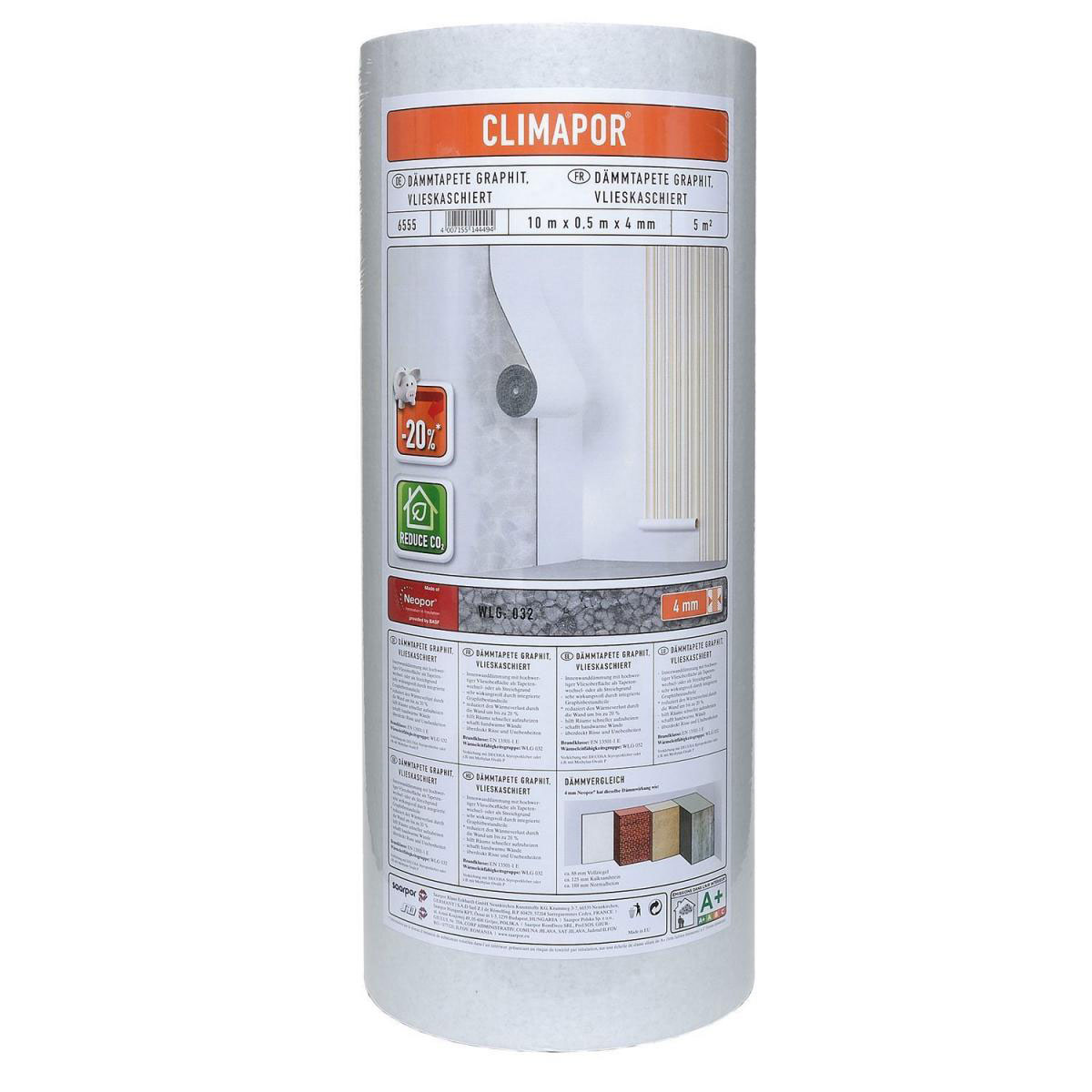 Dämmtapete Graphit vlieskaschiert 10 x 0,5 m