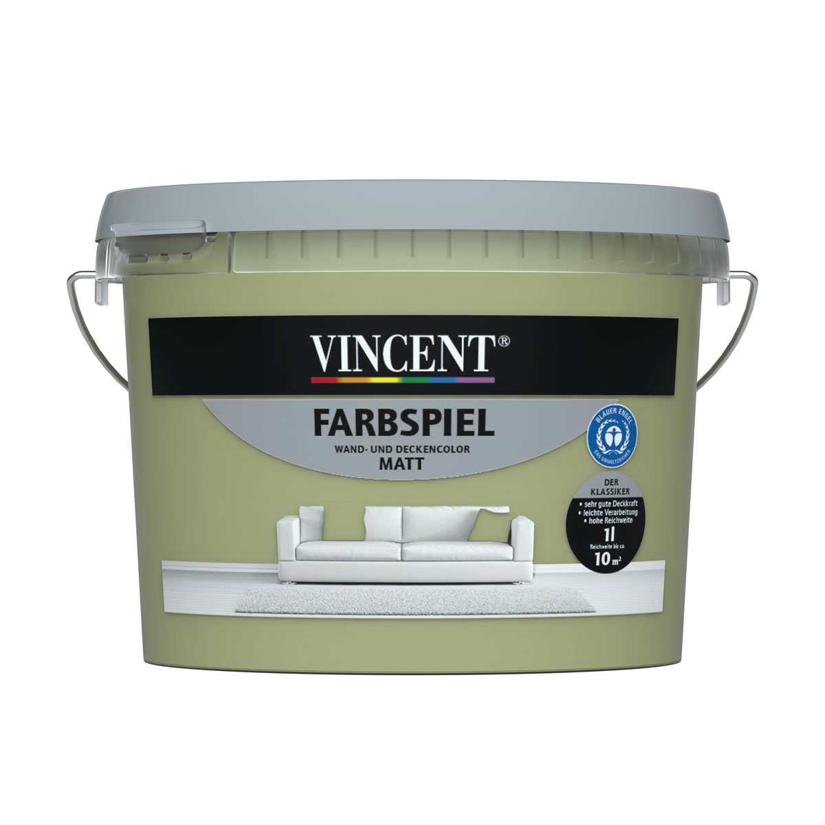 Vincent Wandfarbe Farbspiel "Schilf" matt 1 L