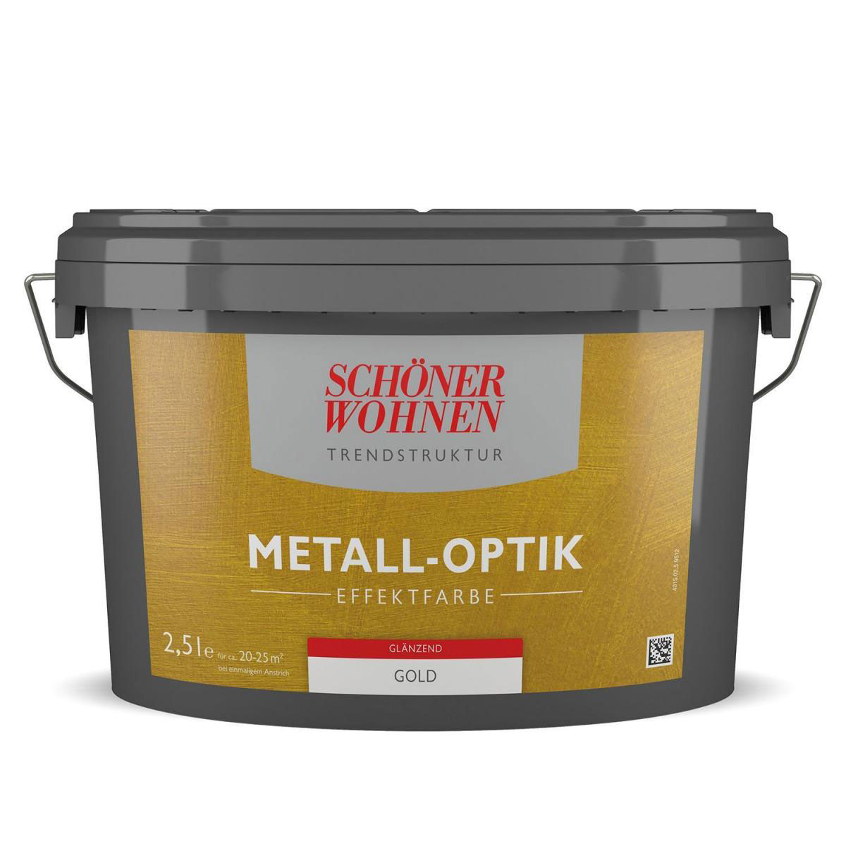Schöner Wohnen Farbe Metall-Optik Effektfarbe Gold glänzend 2,5 l