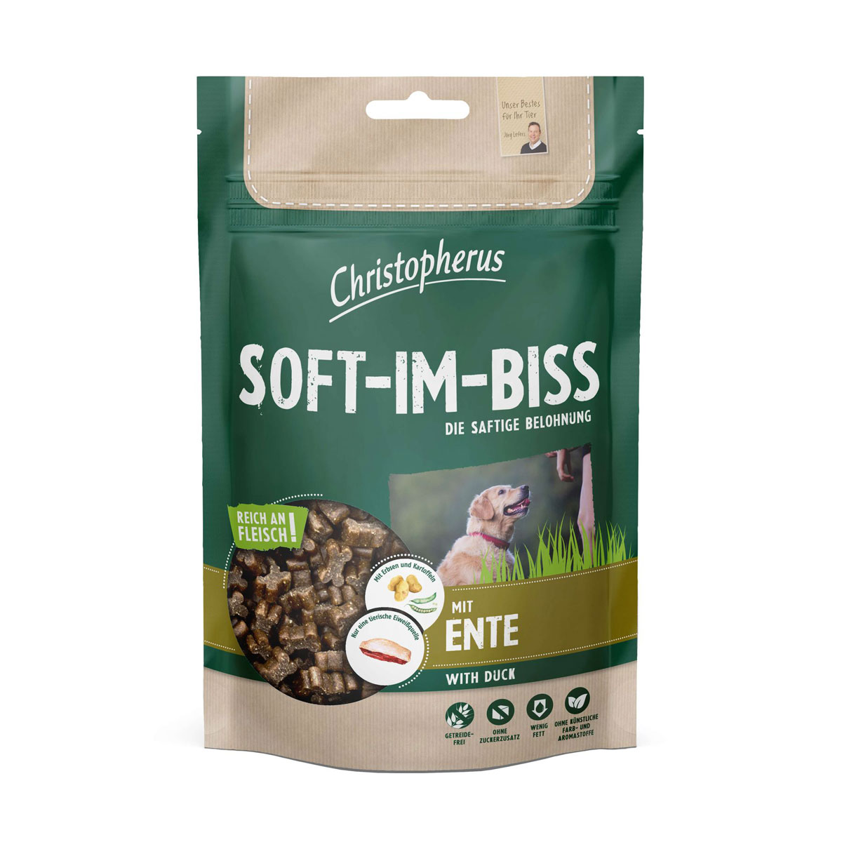 Christopherus Dog Snack Soft-Im-Biss Ente 125g
