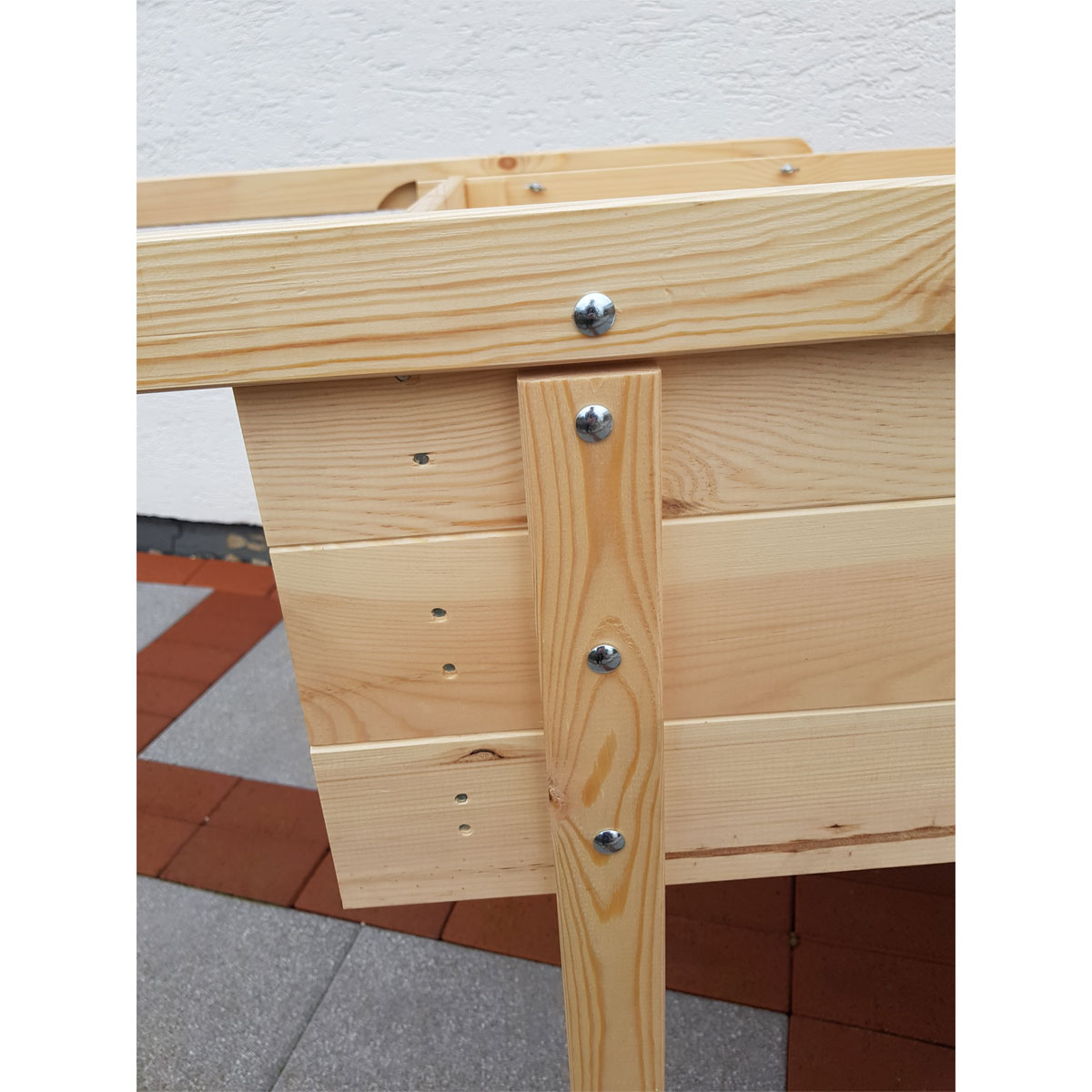 Promadino Marktwagen mit Baldachin weiß/blau Bild 3