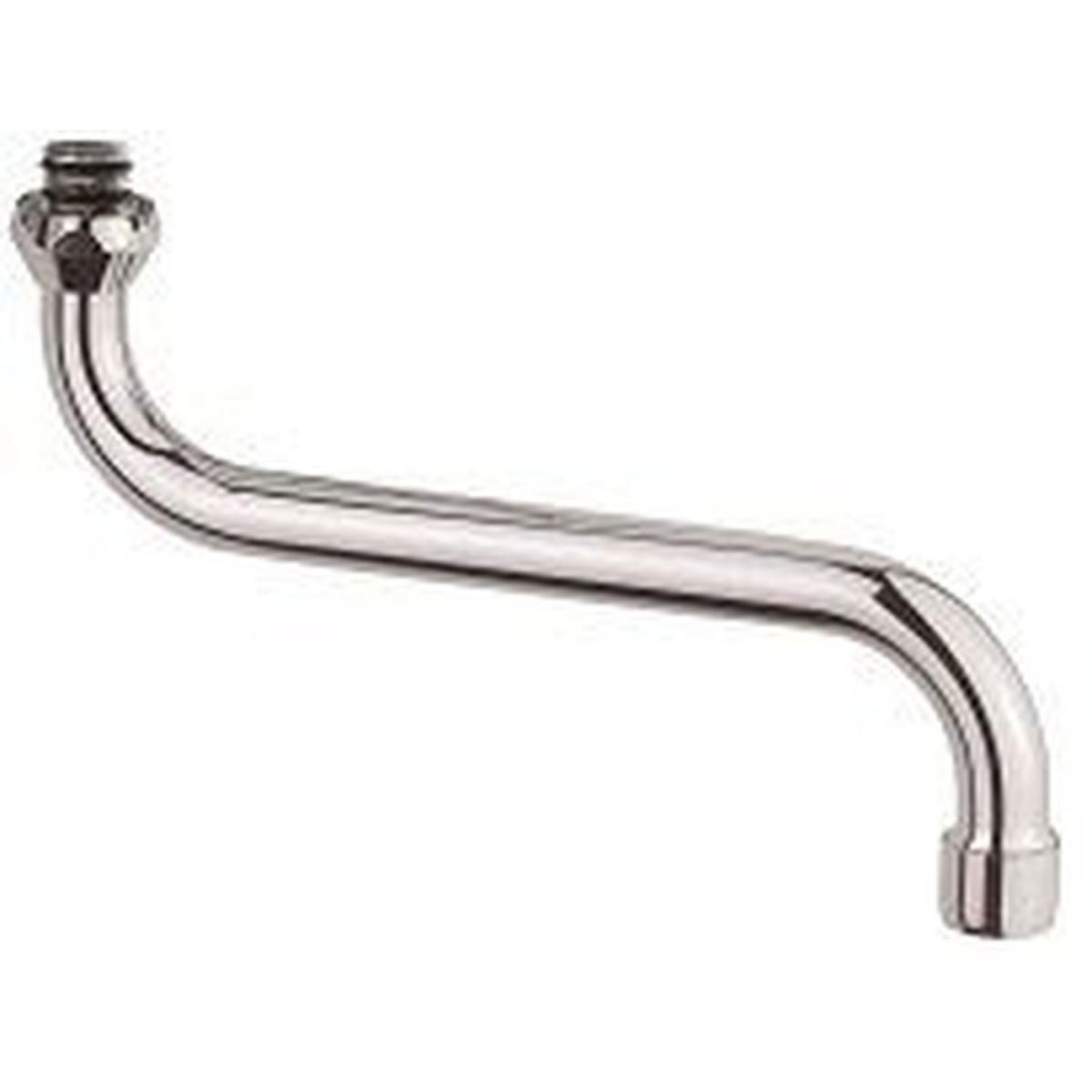 Kirchhoff S-Rohrauslauf mit Mischdüse ¾ x 250 mm verchromt