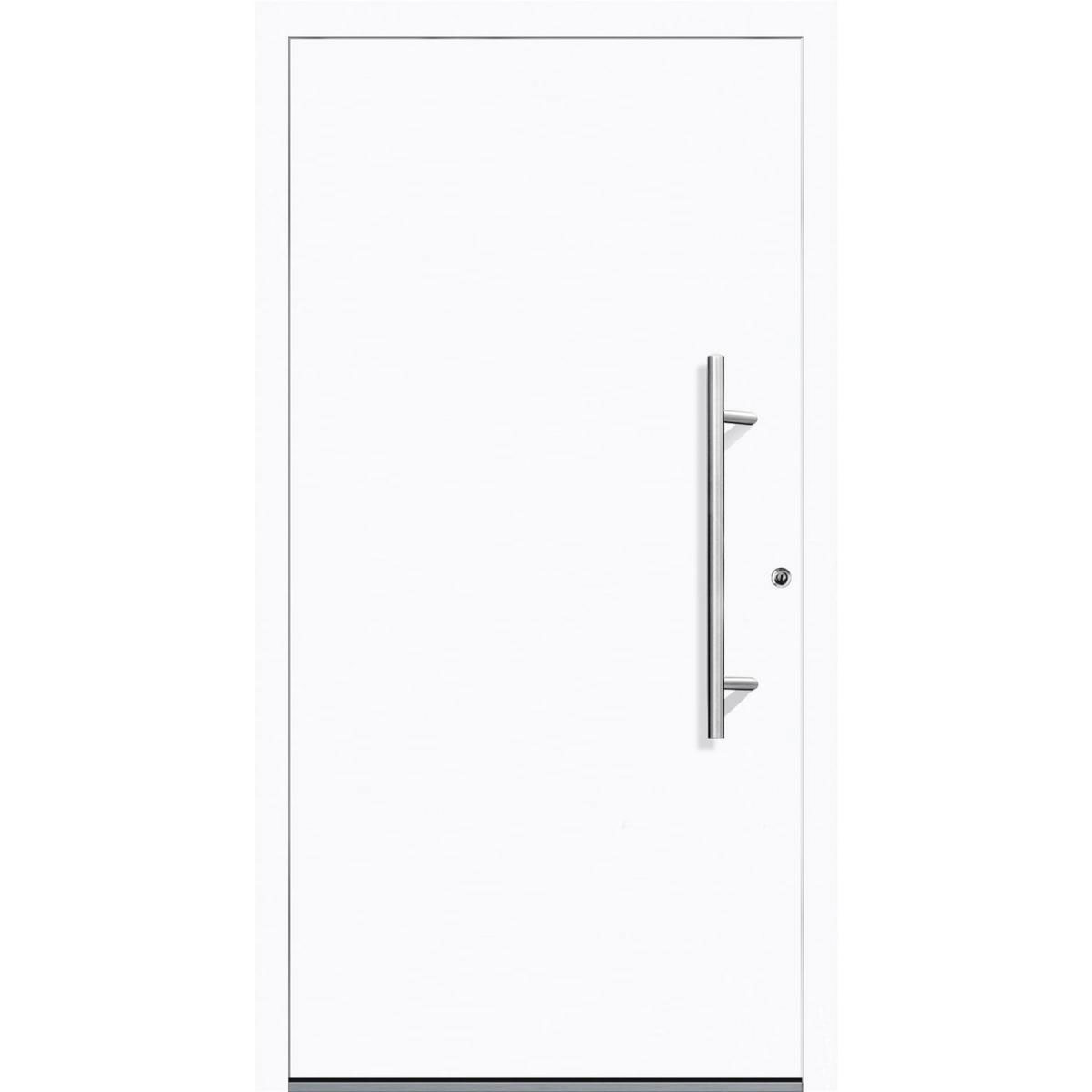 Aluminium Sicherheits-Haustür Latina Exklusiv 75 mm weiß 100 x 210 cm Anschlag rechts inkl Griffset