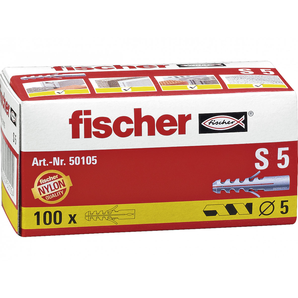 Fischer  Dübel S 5 100 Stück Bild 2