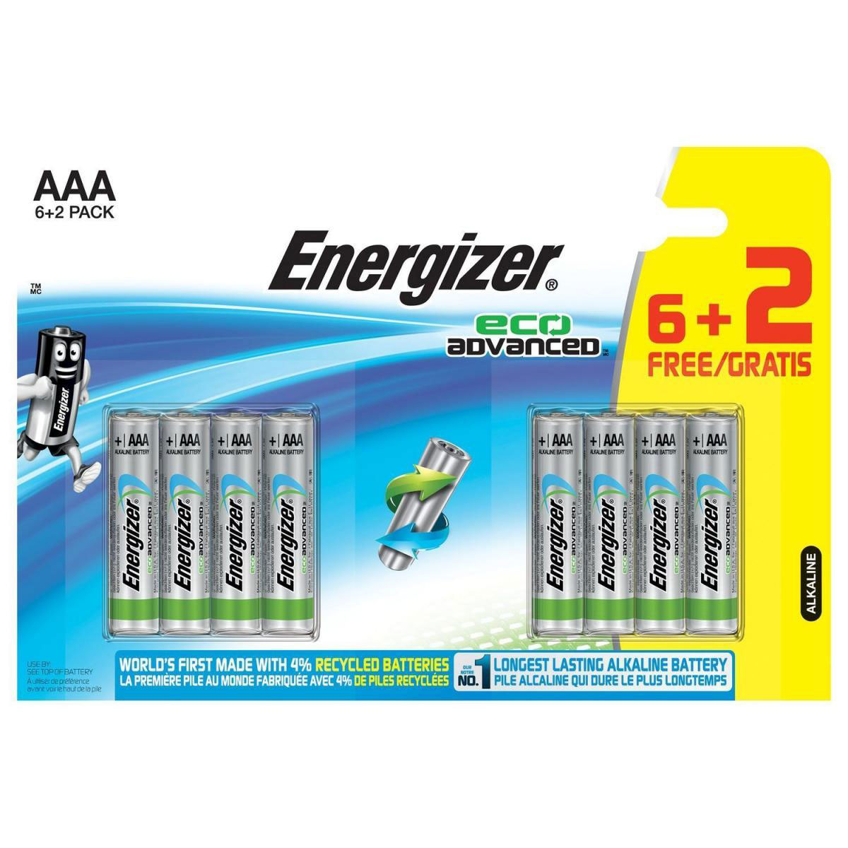 Eco Advanced AAA 6+2er Batterien