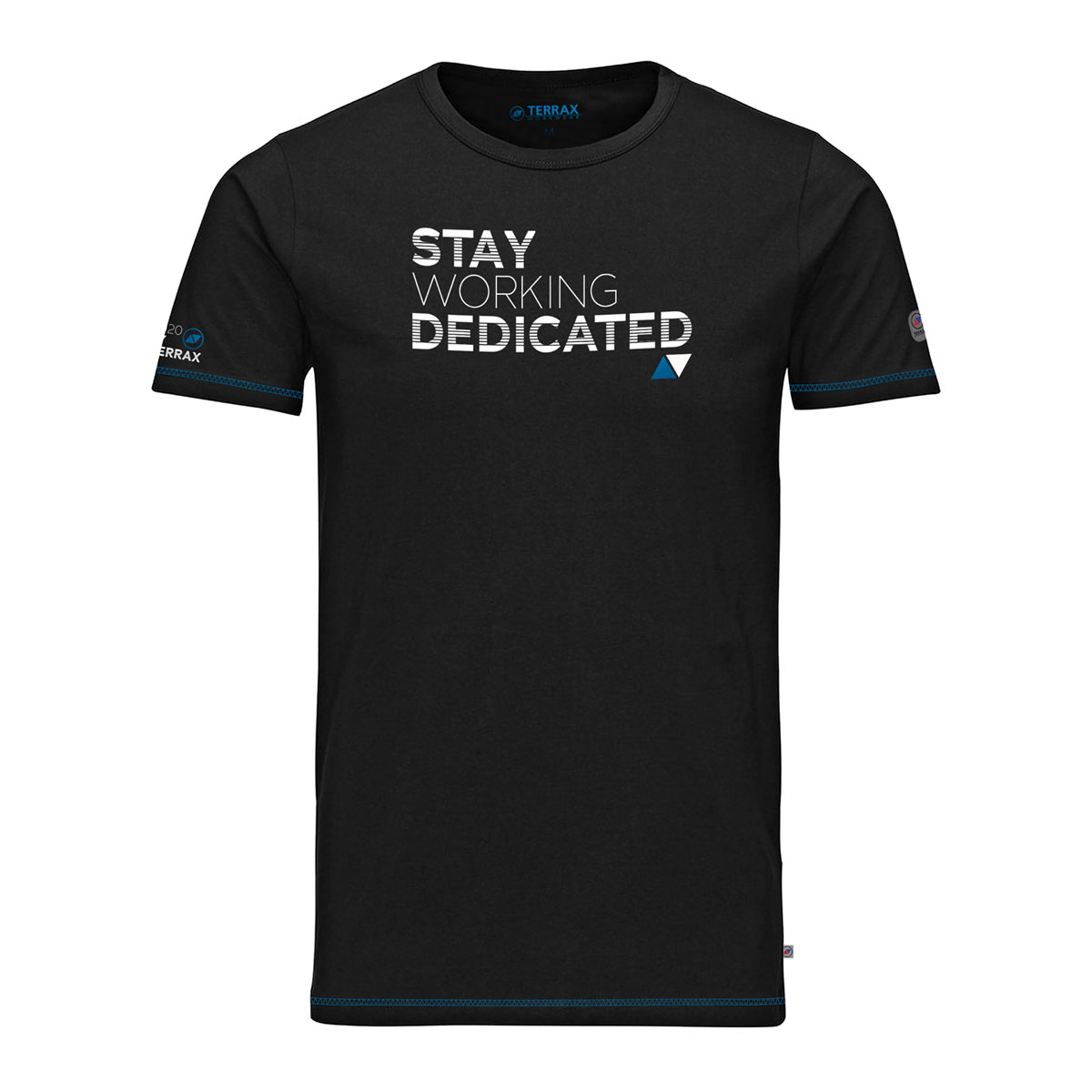 Terrax Workwear T-Shirt schwarz-azur Größe M