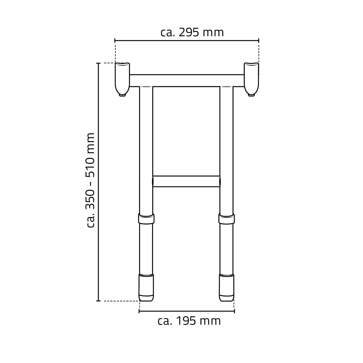 Ridder  XL-Adapter für Duschklappsitz Pro chrom Bild 5