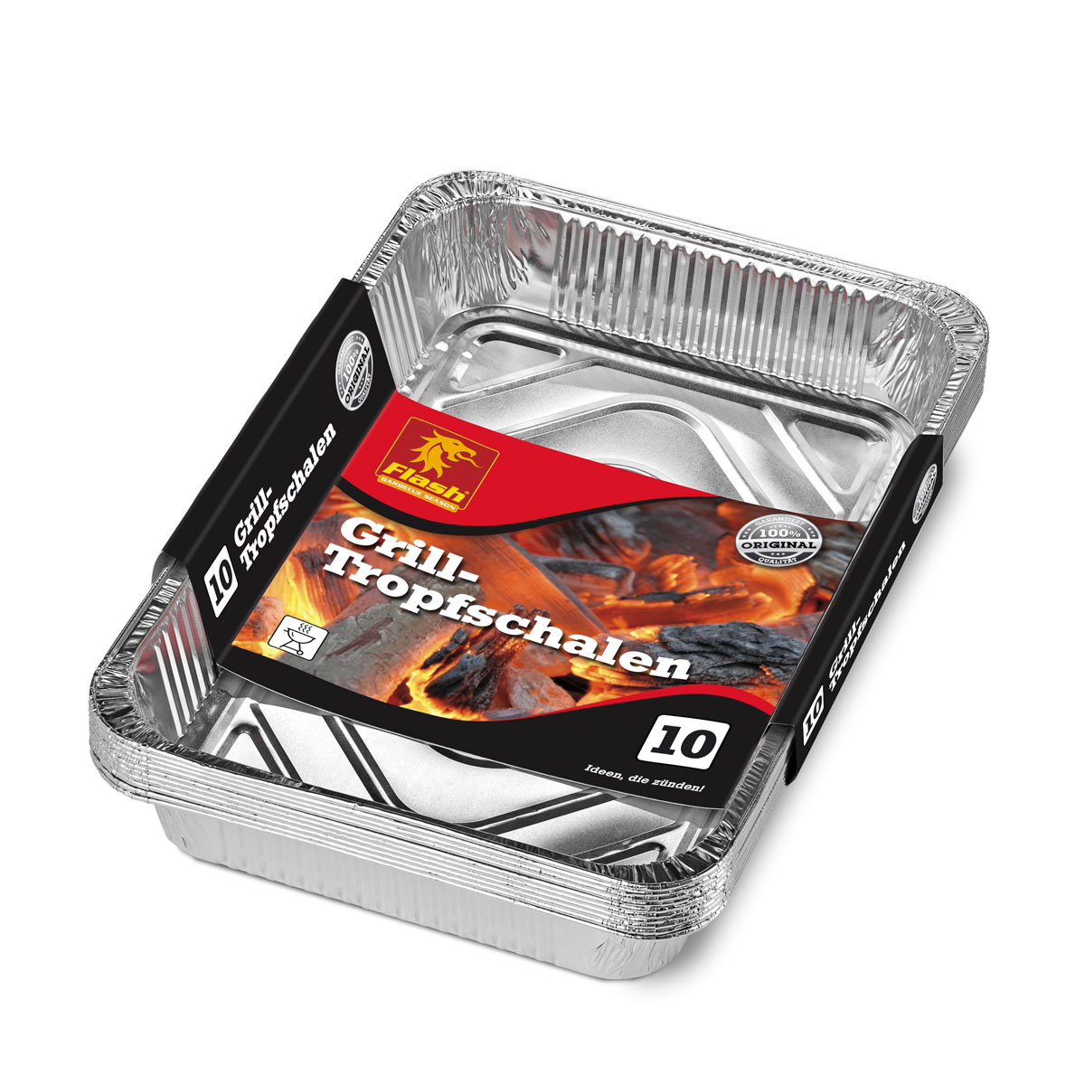 Flash Grill-Alutropfschale 10er-Set