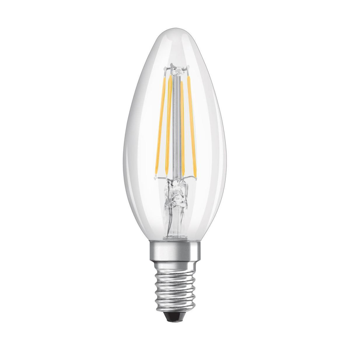 Osram 2x LED-Glühlampe Filament E14 4 Watt warmweiß klar