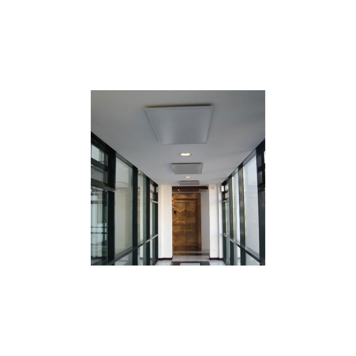 Ximax  Infrarotheizung Aluminiumpaneel 600 x 900 mm 500 Watt Deckenmontage hängend Weiß