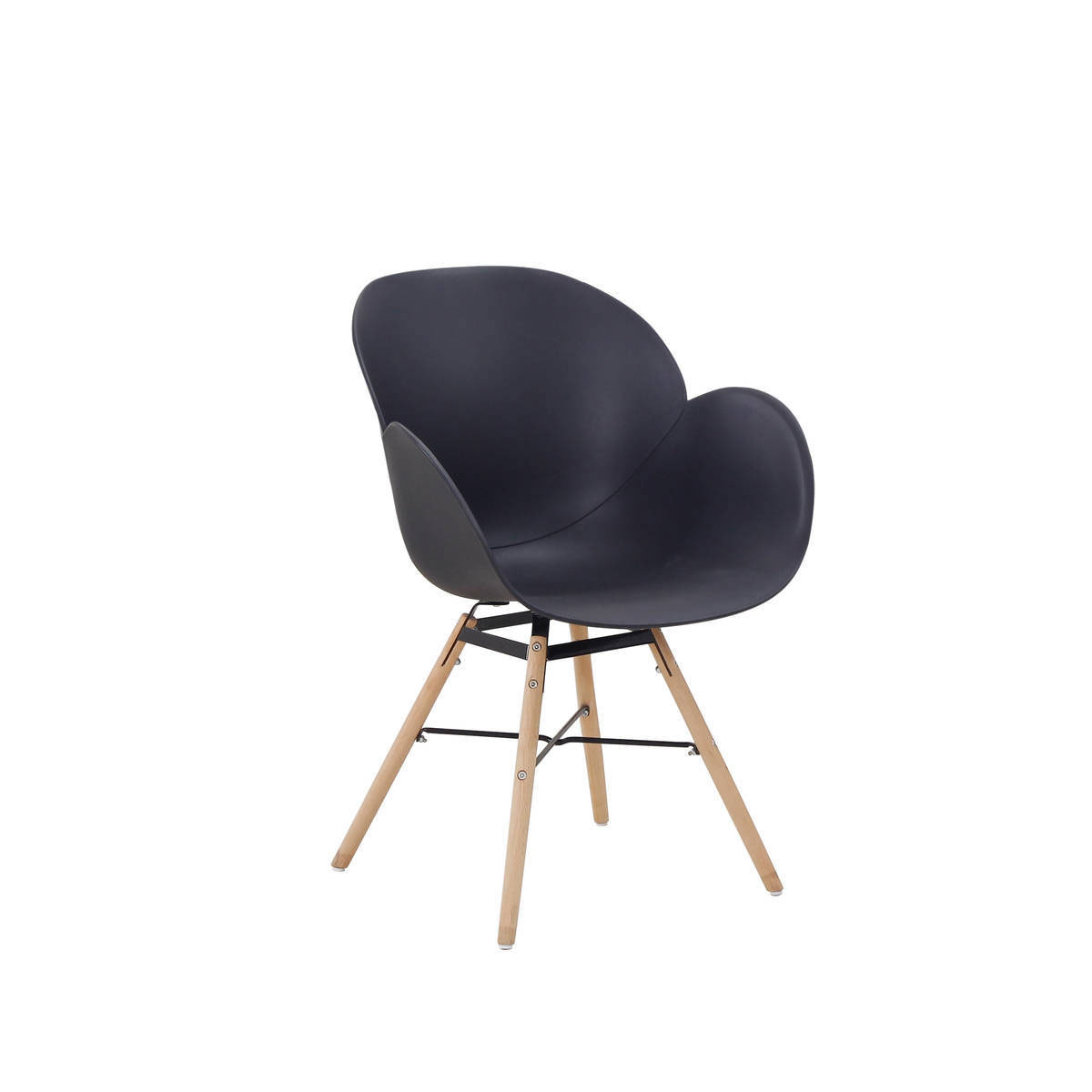 Stuhl „Amalia 110“, 2er-Set, schwarz