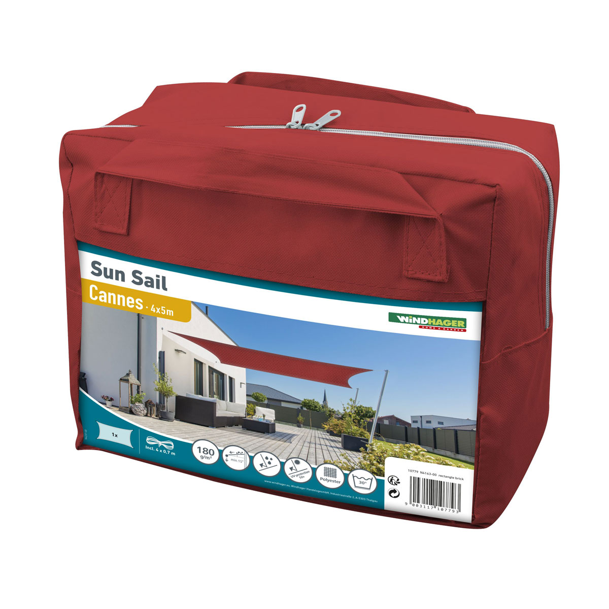 Rechteck-Segel Cannes 4 x 5 m brick Bild 4