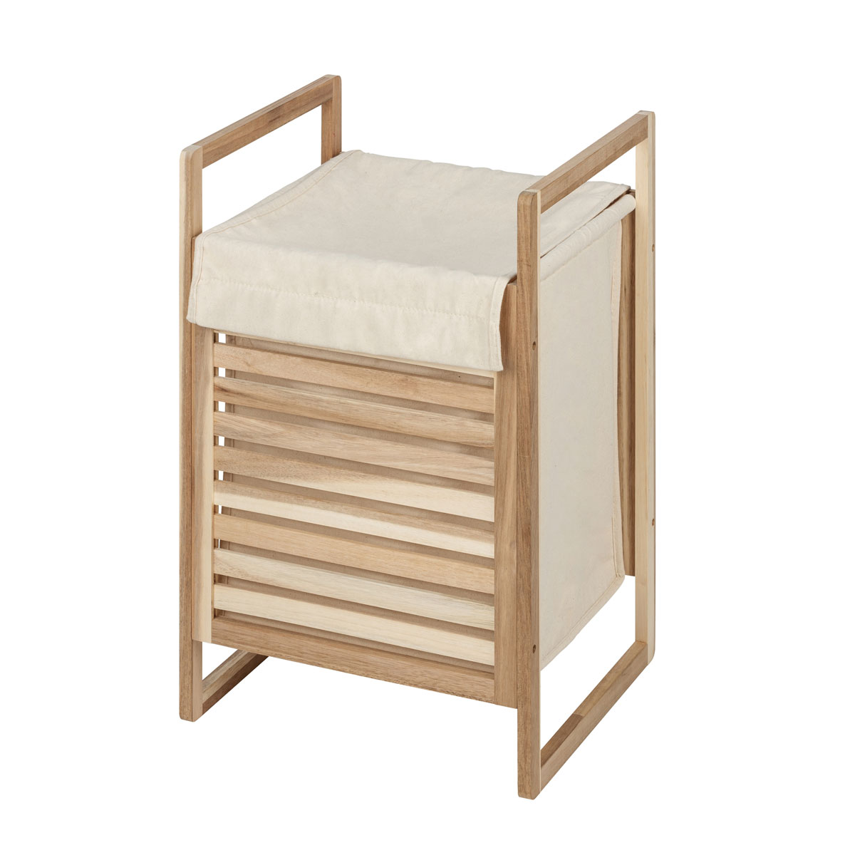 Wenko  Wäschetruhe Acina Wäschesammler FSC mit Wäschesack und Deckel Bild 1