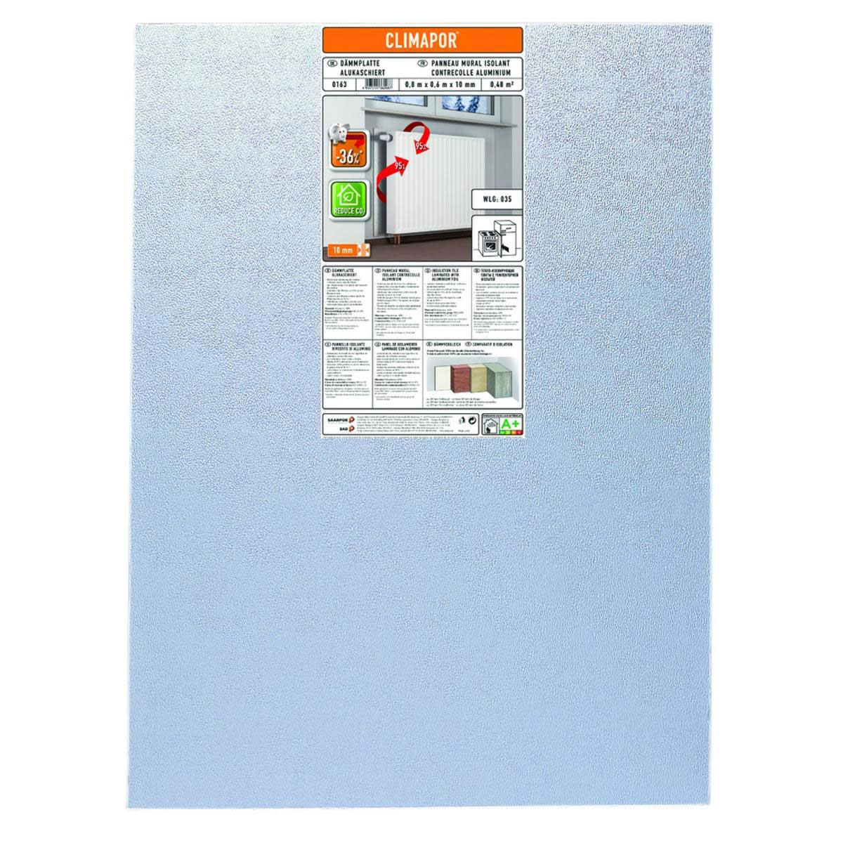 Dämmplatte alukaschiert Hitze-Kälte-Stop 0,8 x 0,6 m x 10 mm