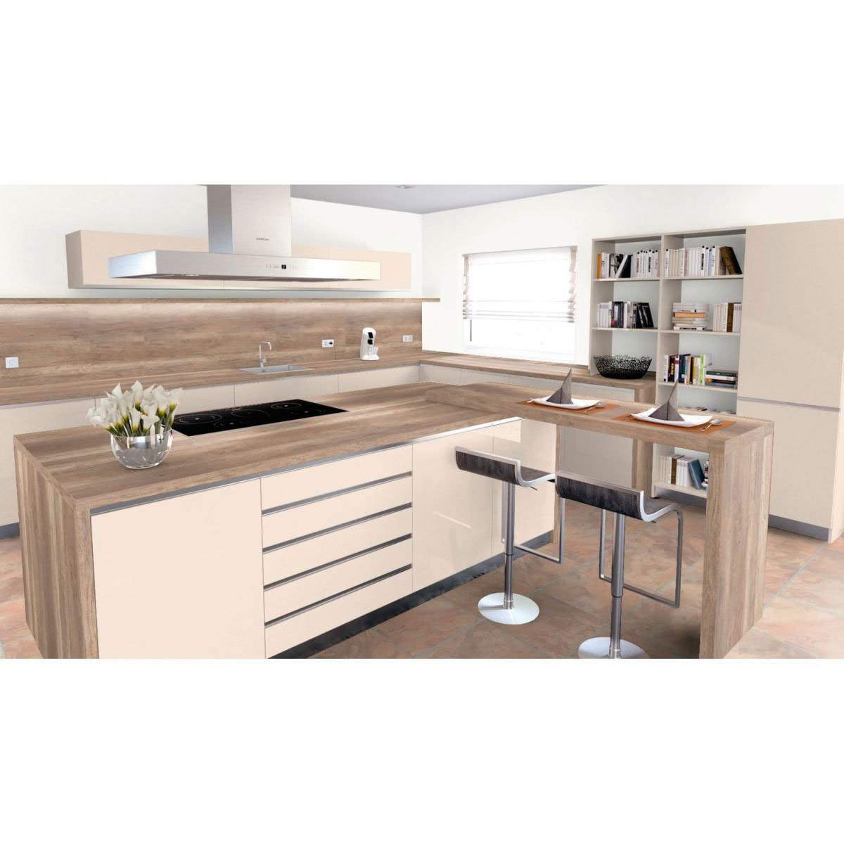 Küchenarbeitsplatte „windeiche beige“