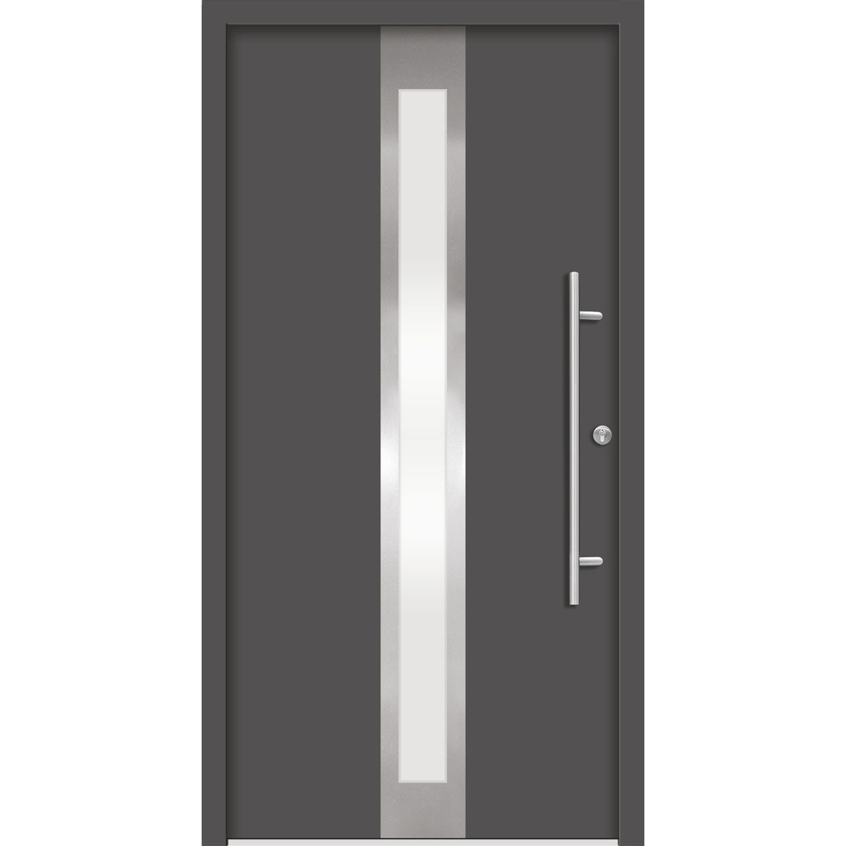 SplenDoor  Premium-Haustür Passivedoor Stockholm energiesparend anthrazit 110 x 210 cm rechts Bild 1