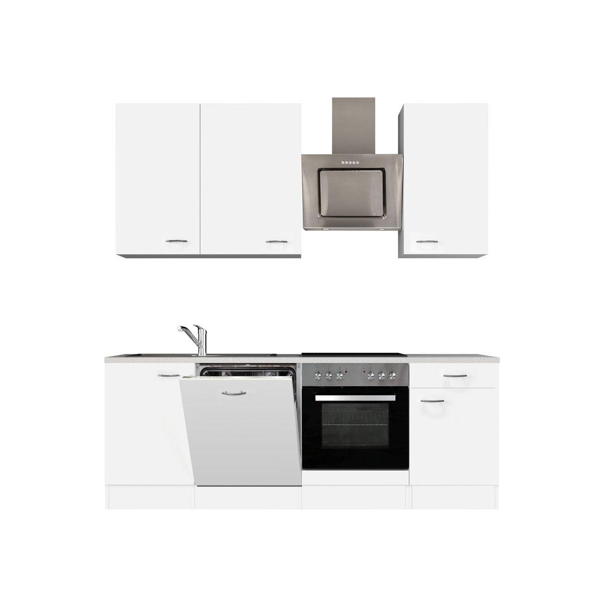 Küchenzeile WITO 1701-004 220 x 60 cm weiß | K000434277