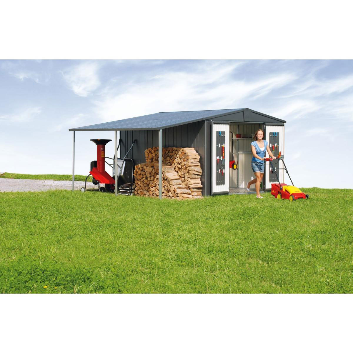 Biohort Seitendach zu Europa Größe 6/7 dunkelgrau-metallic