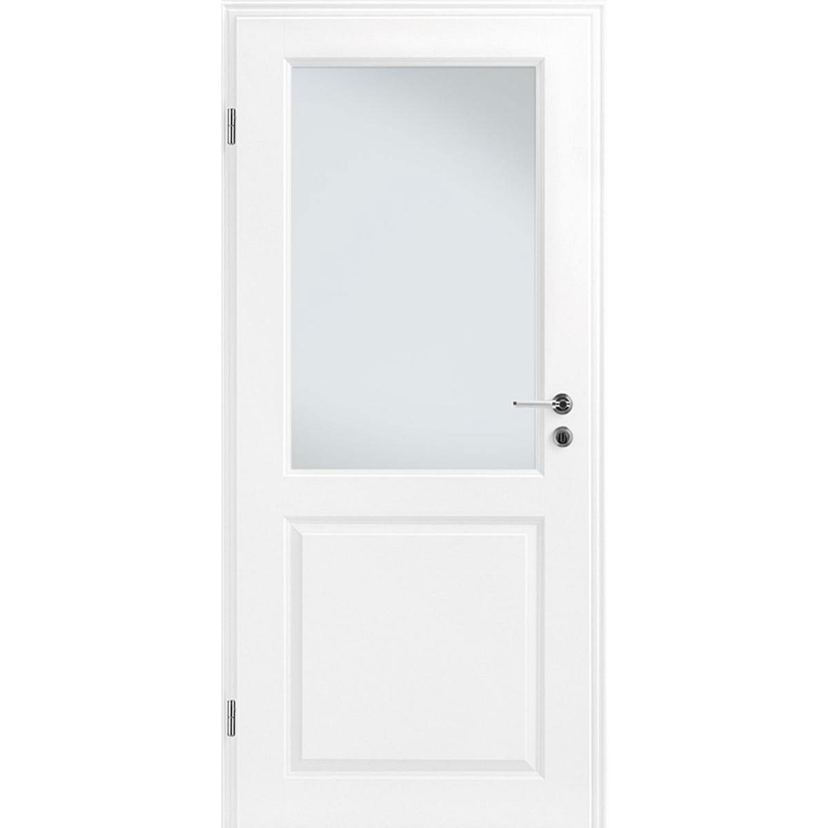 Zimmertür „Castell" Weißlack mit Lichtausschnitt 86x198,5 cm, DIN links