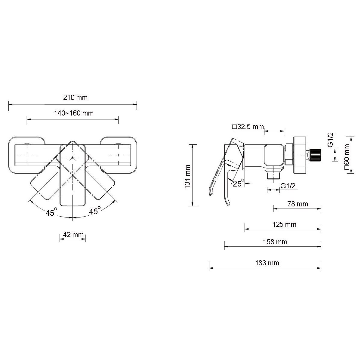 Lenz  Brausearmatur MILANA chrom Bild 2