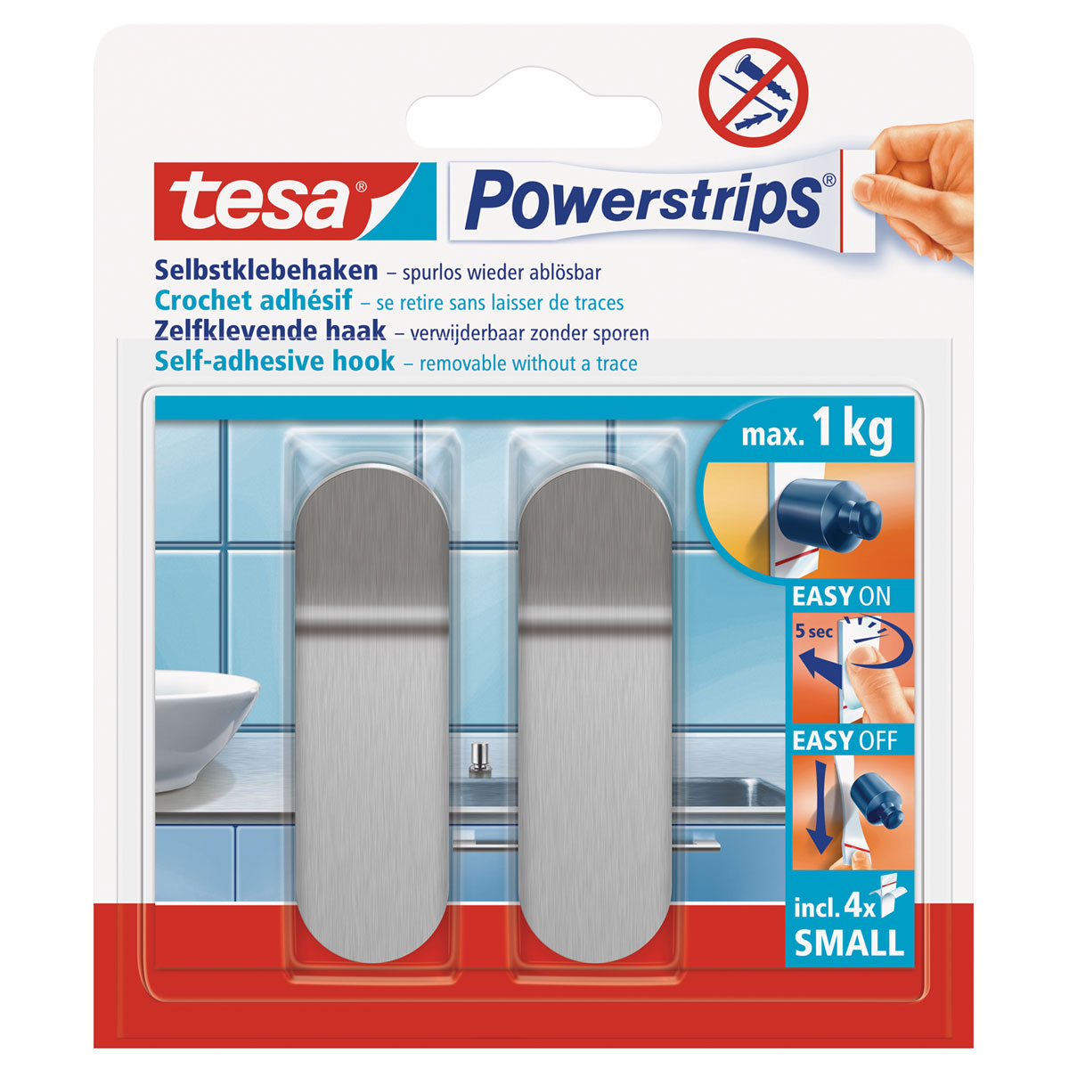 Tesa Haken Powerstrips Small Metall