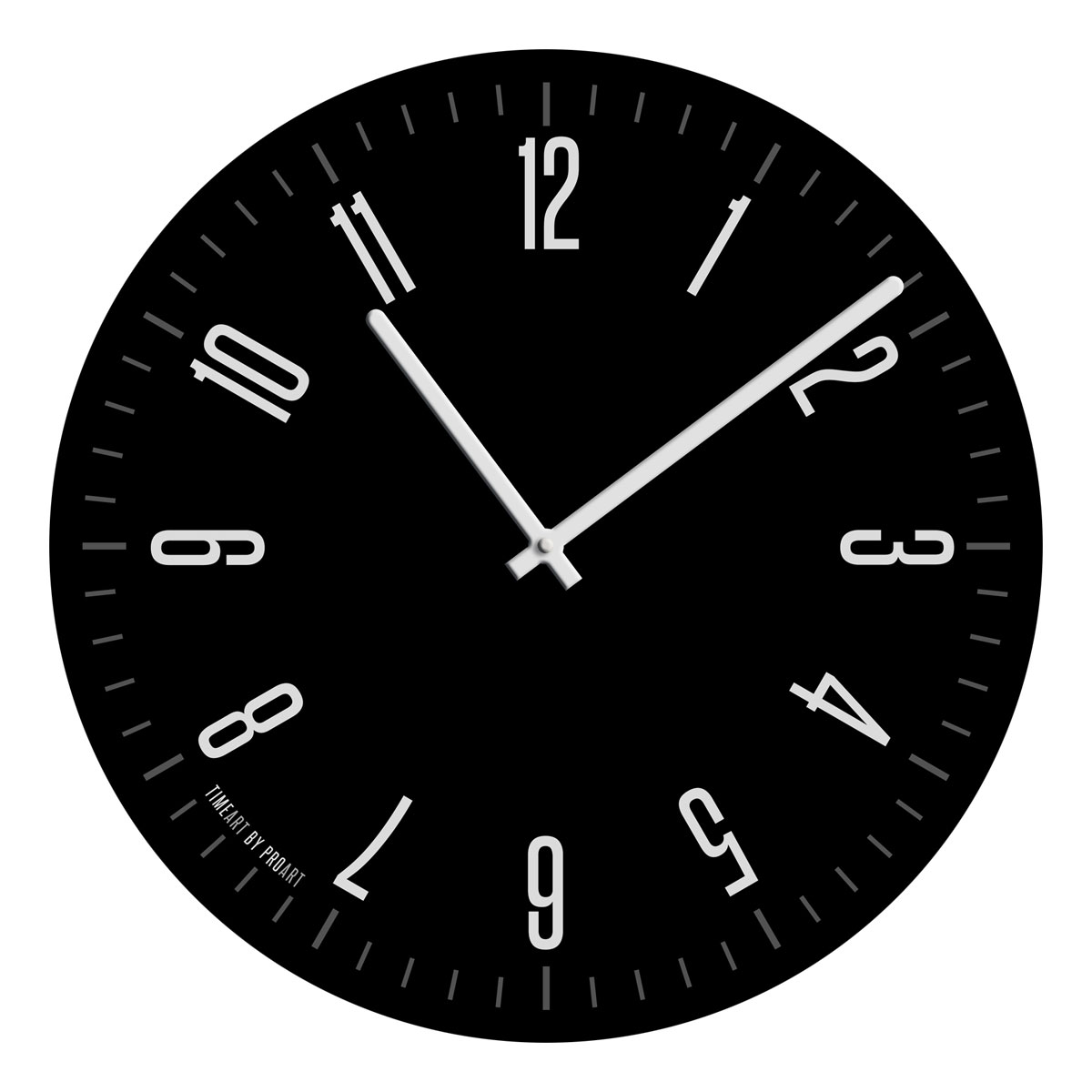 Time-Art, Design Black, Dm. 40 cm Glasuhr