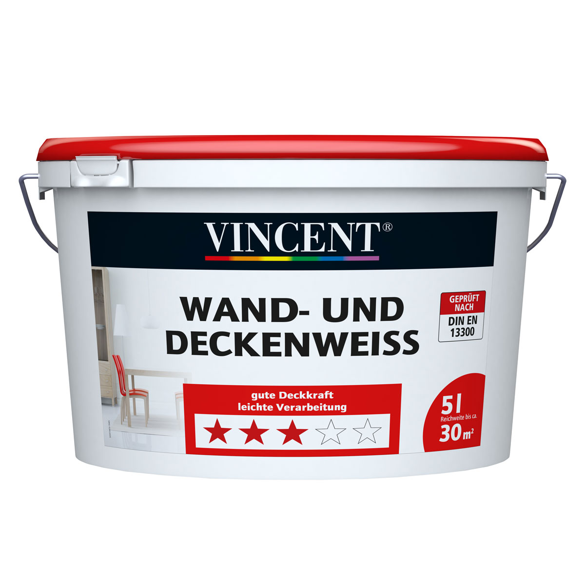 Vincent Wand- und Deckenweiß 5 L