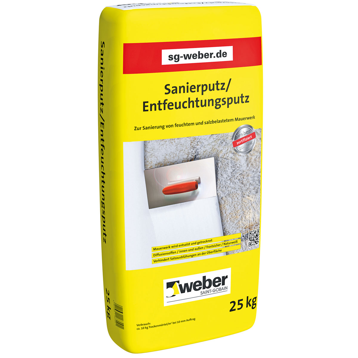 Sanier- und Entfeuchtungsputz weiß 25 kg