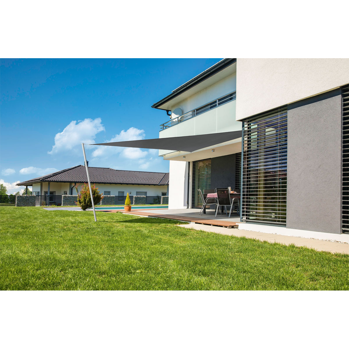 Dreieck-Segel Cannes 5 x 5 x 5 m anthrazit