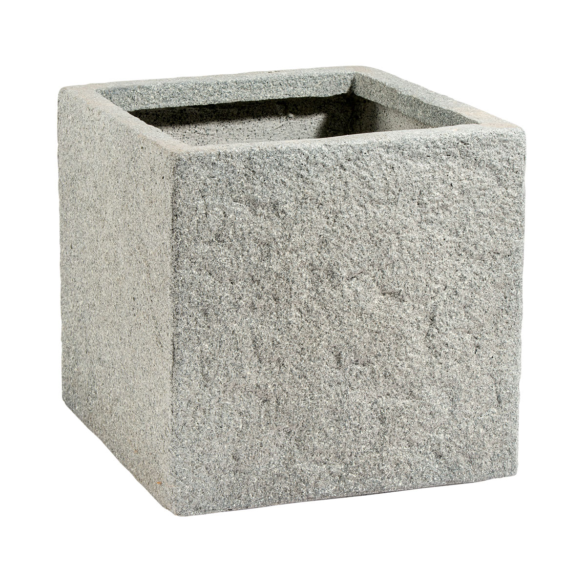 Haveson Fiberglaskübel 25 x 25 cm Natursteinoptik