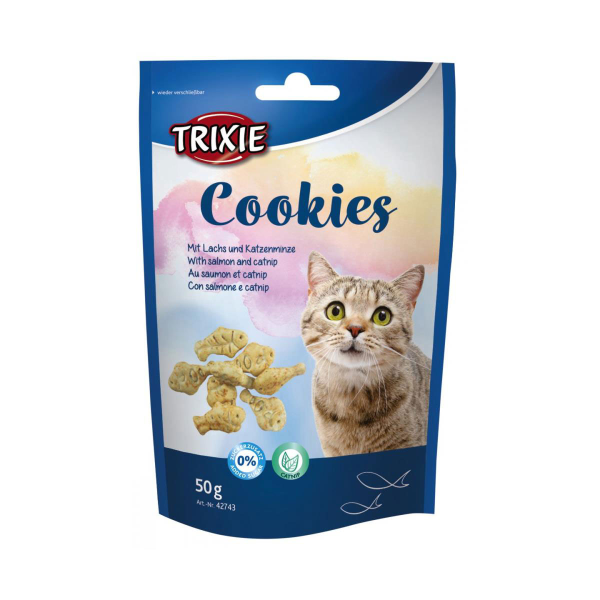 Trixie Cookies mit Lachs und Katzenminze 50 g