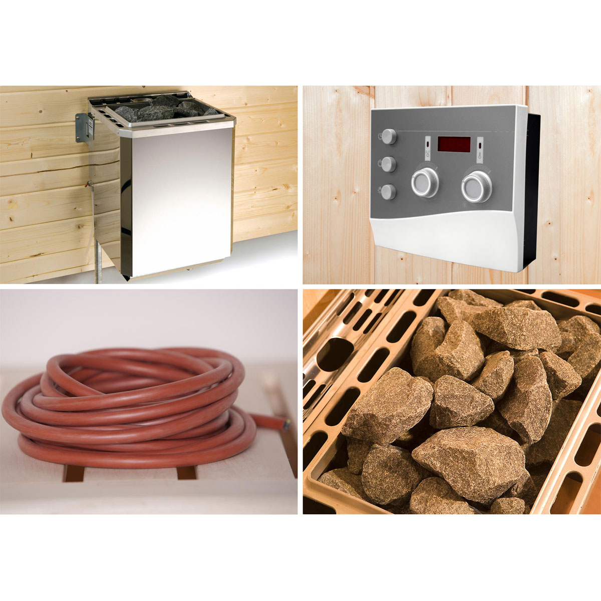 Weka  Design-Saunahaus Kuopio Sparset 9,0 kW Bio S inkl analoger Steuerung natur Bild 4