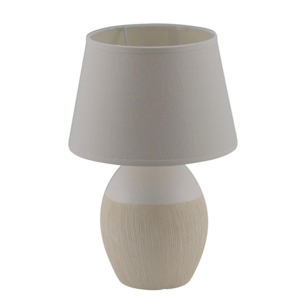 näve Tischleuchte Ceramics bauchig beige