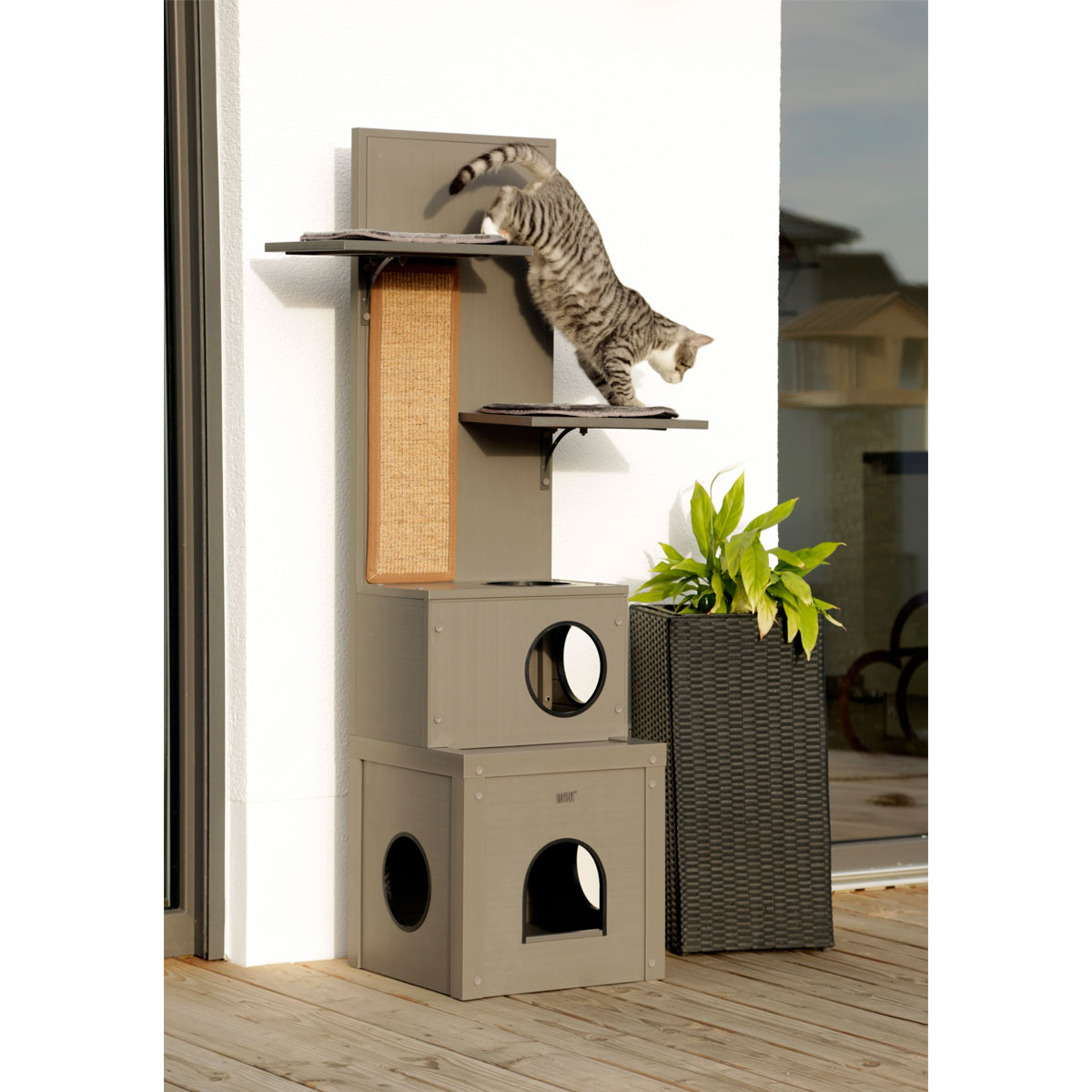 ECO-Katzenspielhaus Alex 42 x 42 x 152,5 cm Bild 6