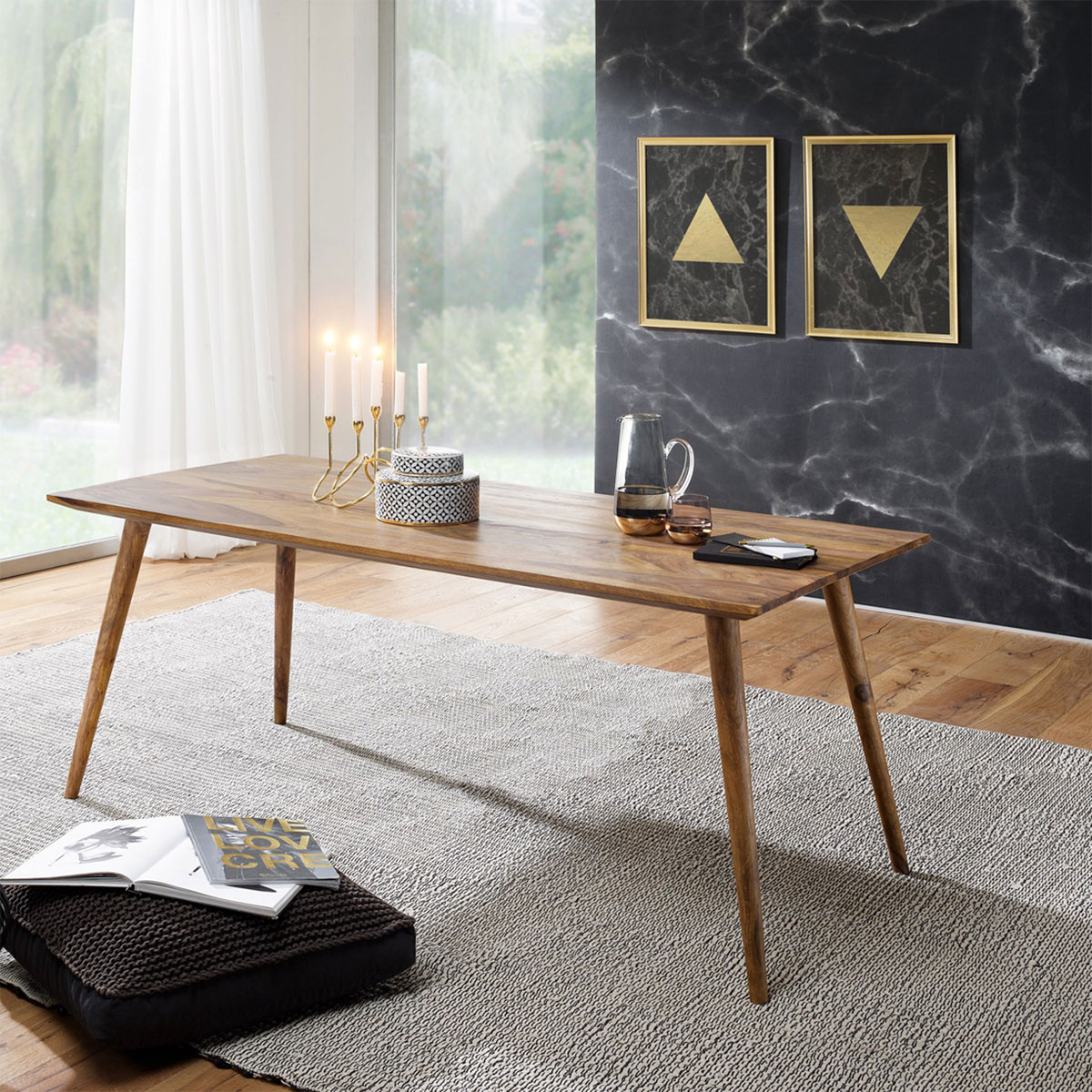 Wohnling Esszimmertisch Repa Massivholz 160 x 80 x 76 cm Bild 5