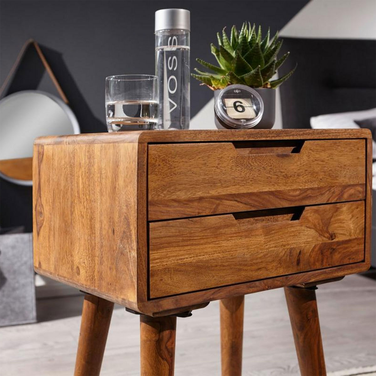 Wohnling Nachtkonsole, braun Bild 4