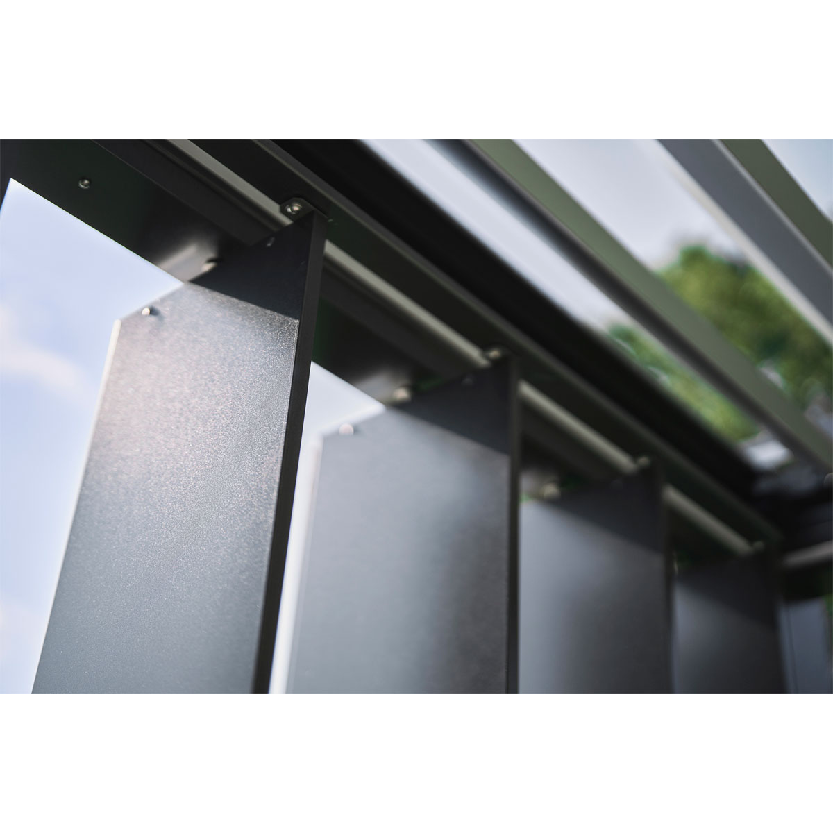 Biohort Lamellenseitenwand Gr. 4m quarzgrau-metallic Bild 2