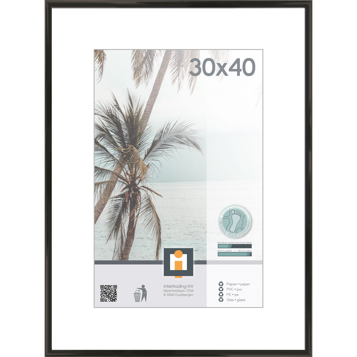 Bilderrahmen Kyoto 30x40 cm schwarz