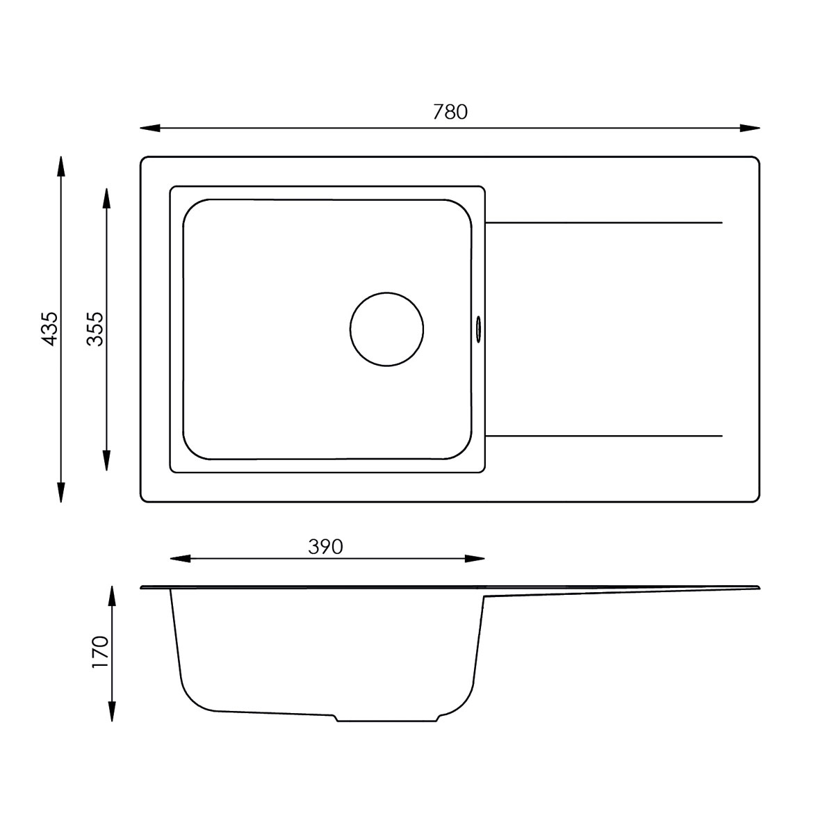Respekta Einbauspüle Denver Mineralite Bild 9