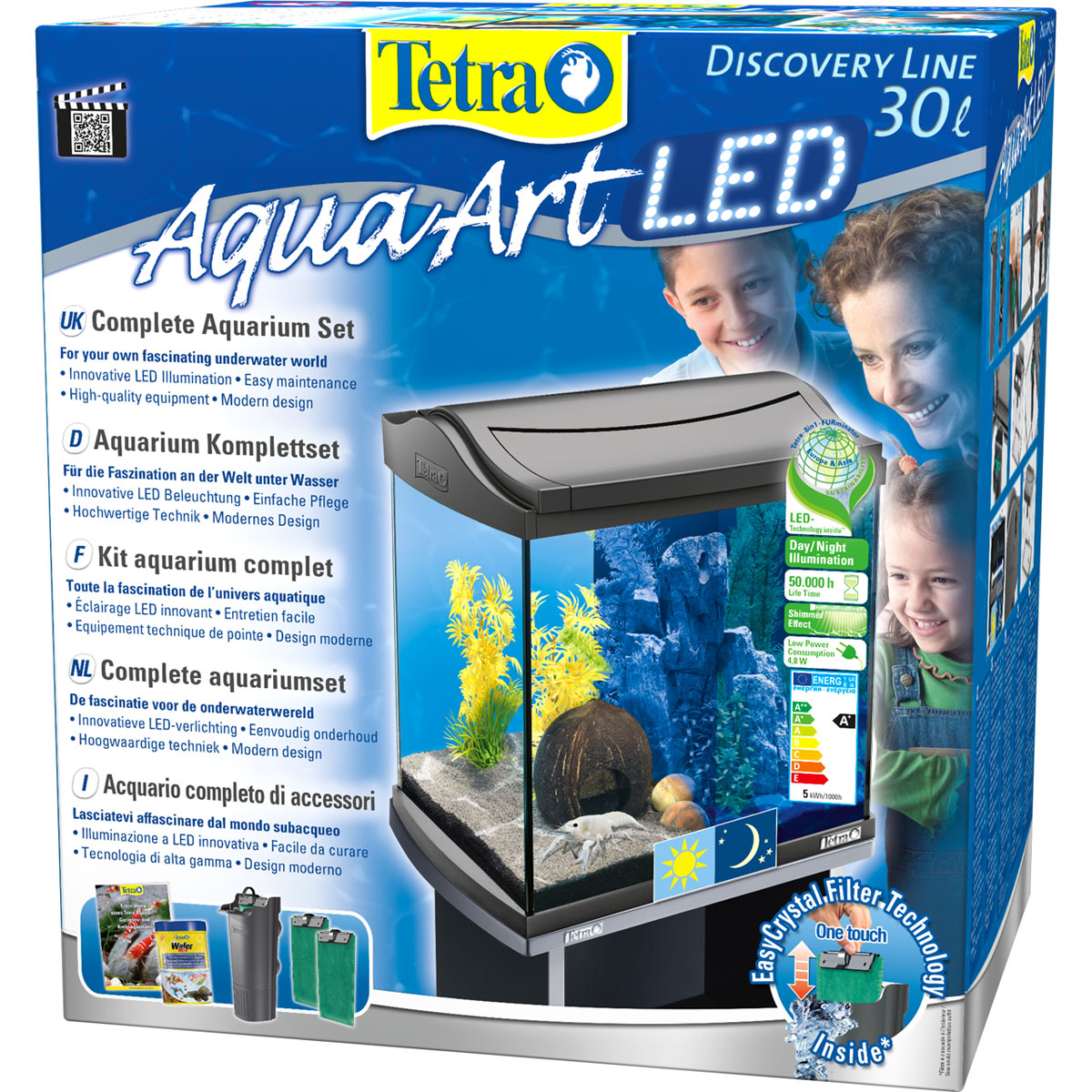 Tetra Aquarium-Komplett-Set AquaArt mit LED 30 L anthrazit