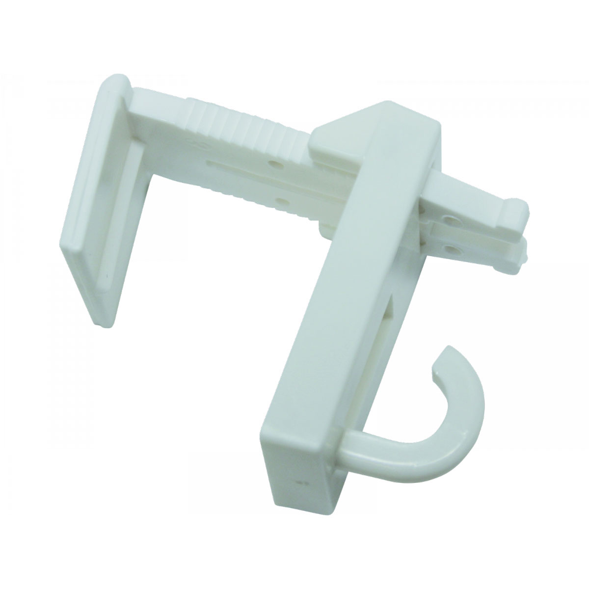 Gardinia Klemmträger Kunststoff mit Haken weiss