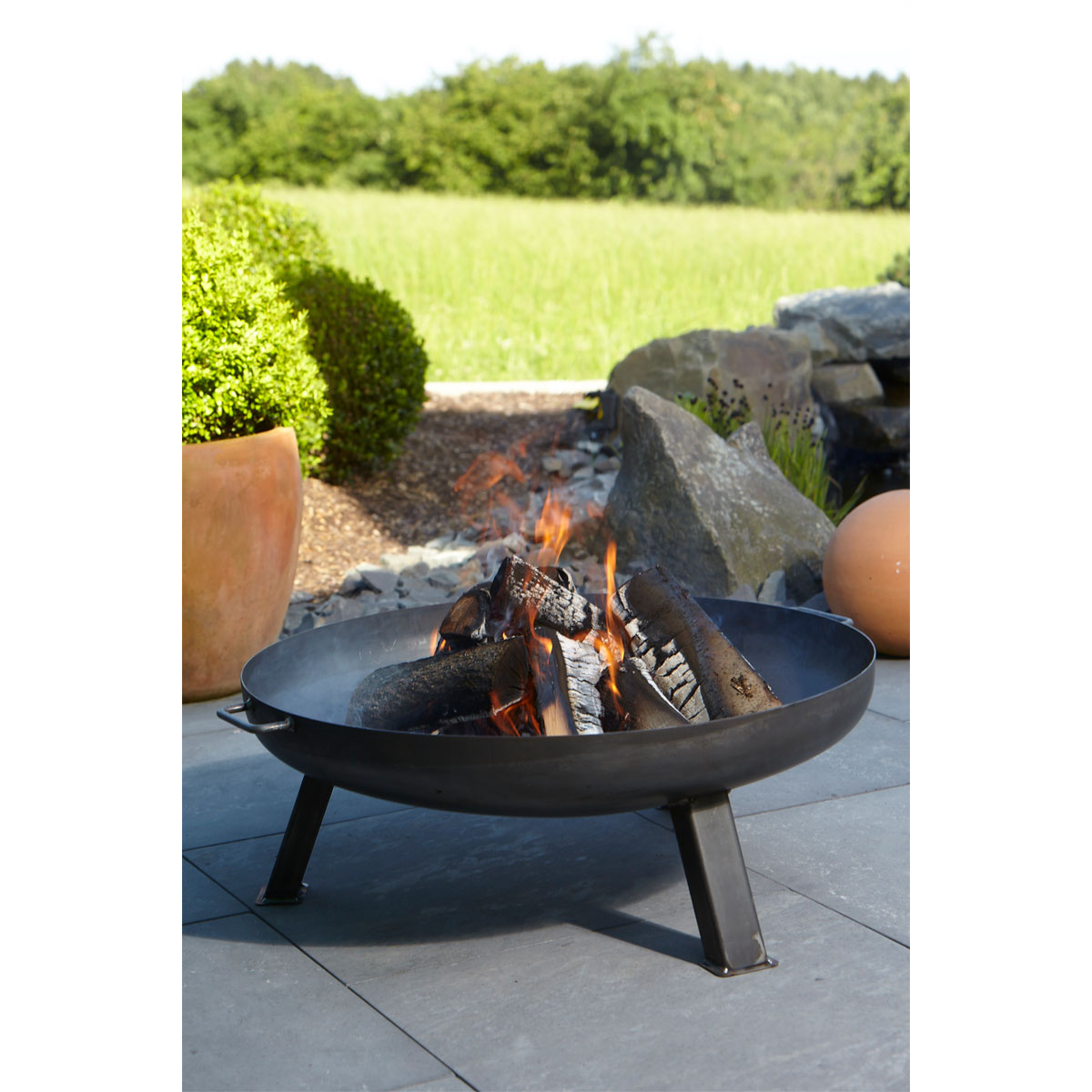 Buschbeck Feuerschale aus Eisen 80 x 30 cm 100 x 33 cm Bild 4