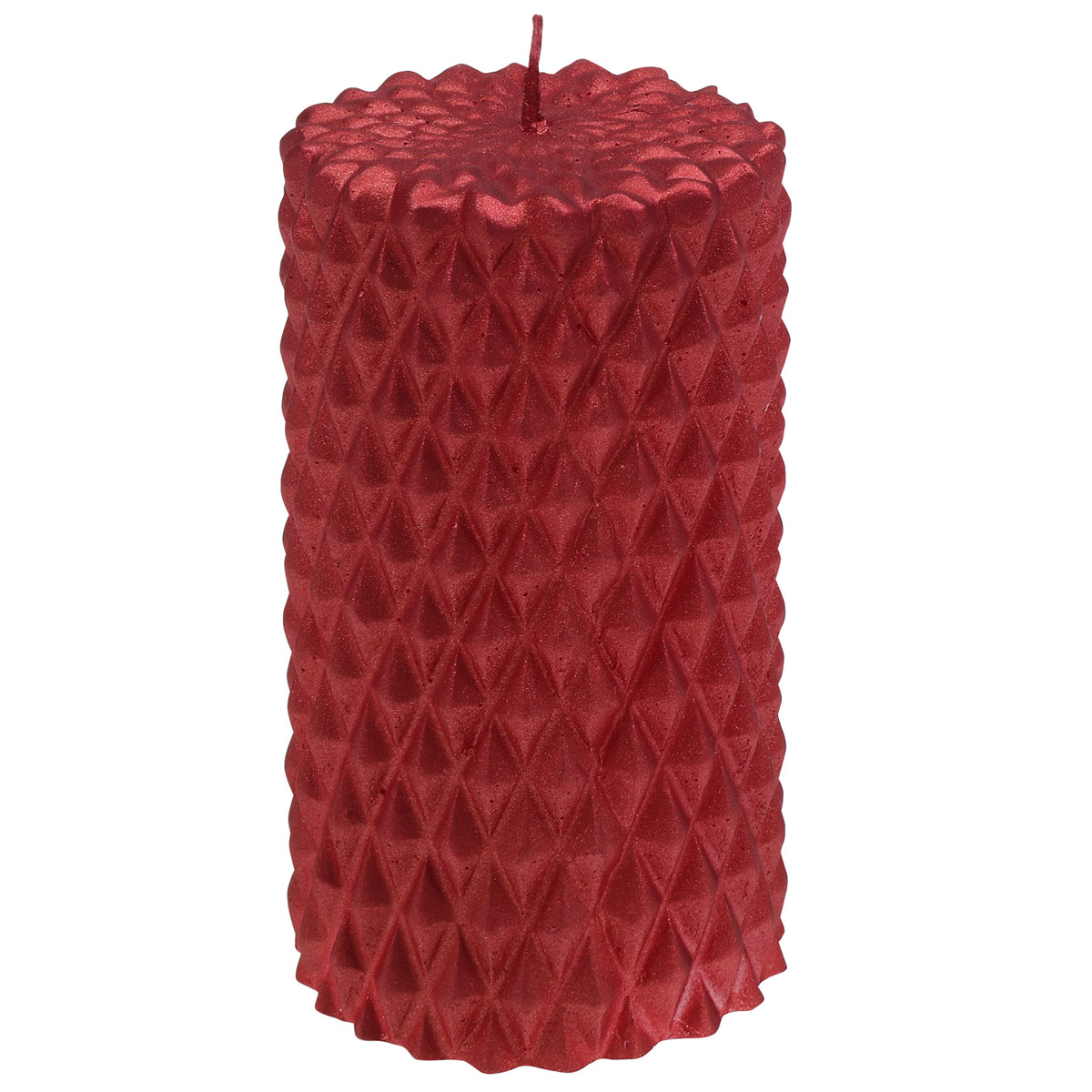 Stumpenkerze Mandala 120 mm rot