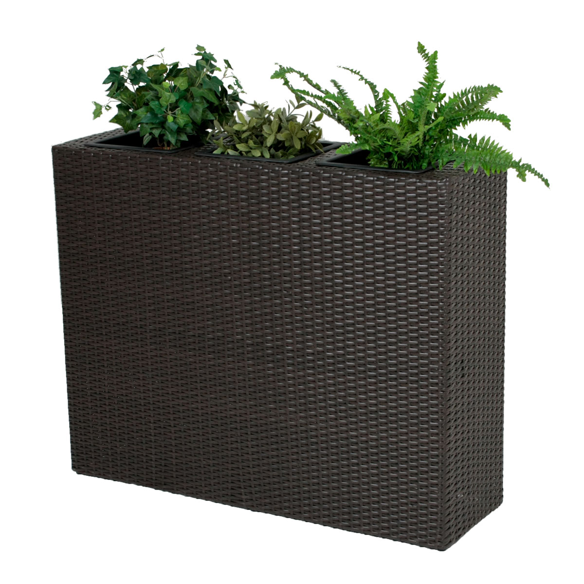 Raumtrenner mit 3 Pflanztöpfen coffee Bild 2