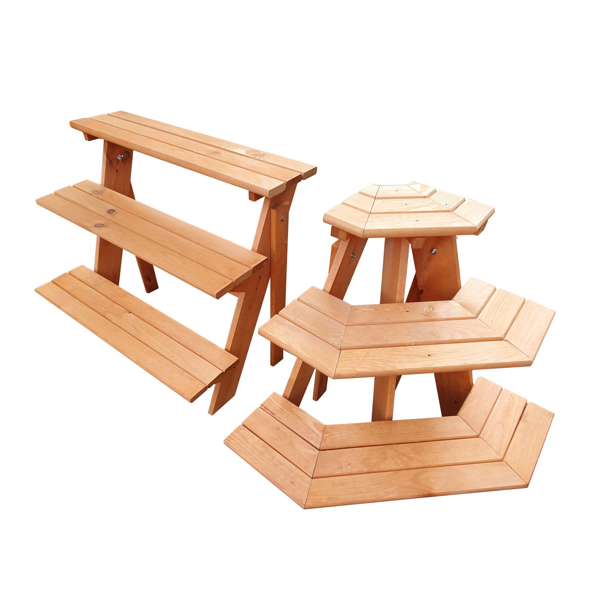 Promadino Blumentreppe mit Eckelement braun Bild 5