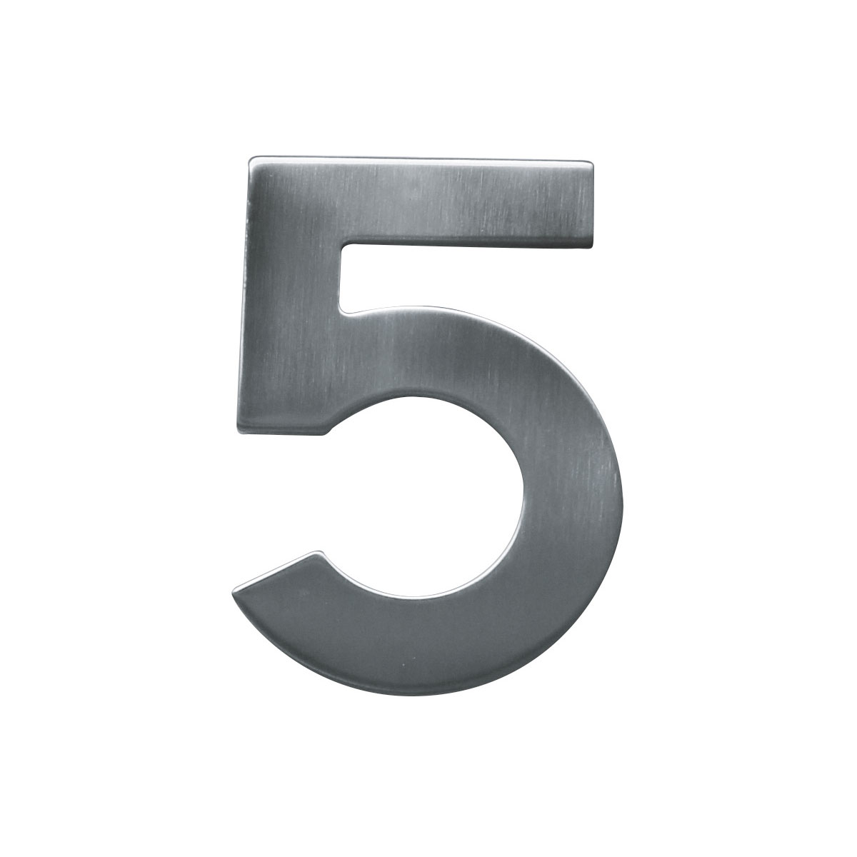 Alpertec Edelstahl-Hausnummer 5 satiniert
