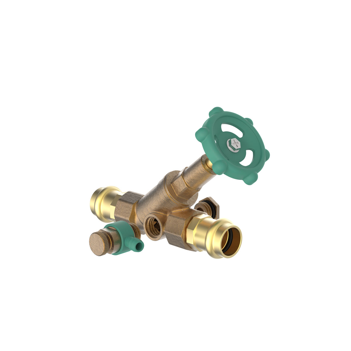 Kirchhoff Schraegsitzventil 18 mm mit Entleerung V-Press