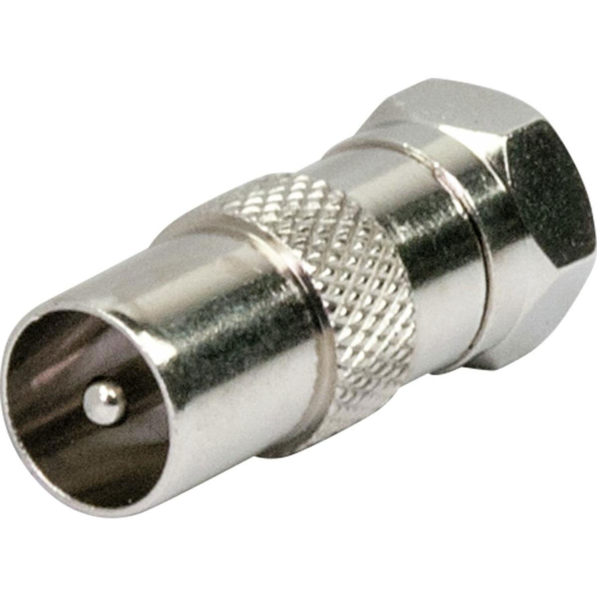 Schwaiger Adapter für IEC-Buchse/F-Buchse silber Bild 2