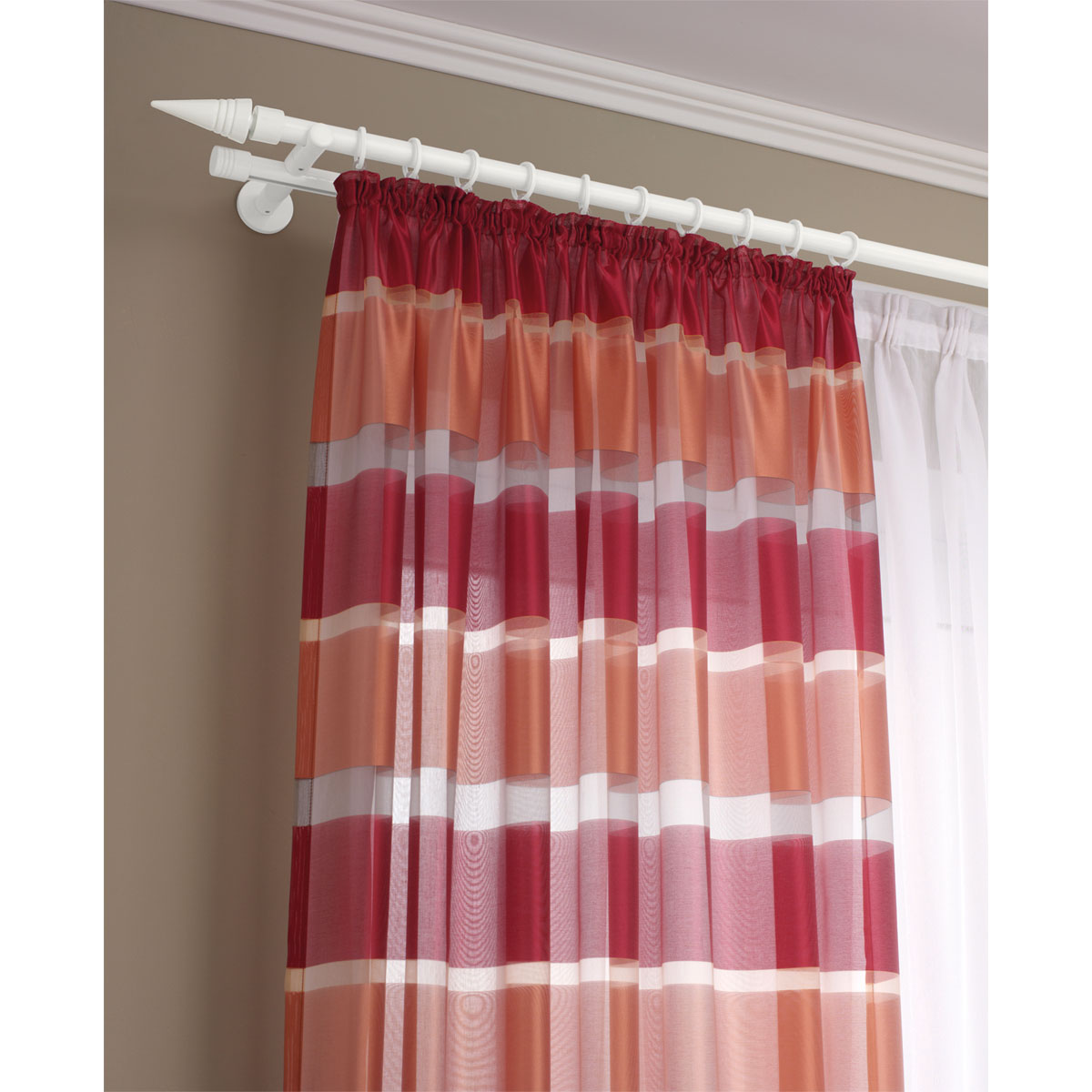 Gardinia  Gardinenstange Chicago mit Innenlauf Durchmesser 16 mm 200 cm weiß Bild 4