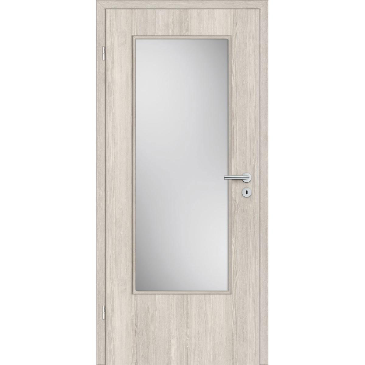 Borne Zimmertür CPL Lärche cashmere aufrecht mit Lichtausschnitt 86 x 198,5 cm DIN links